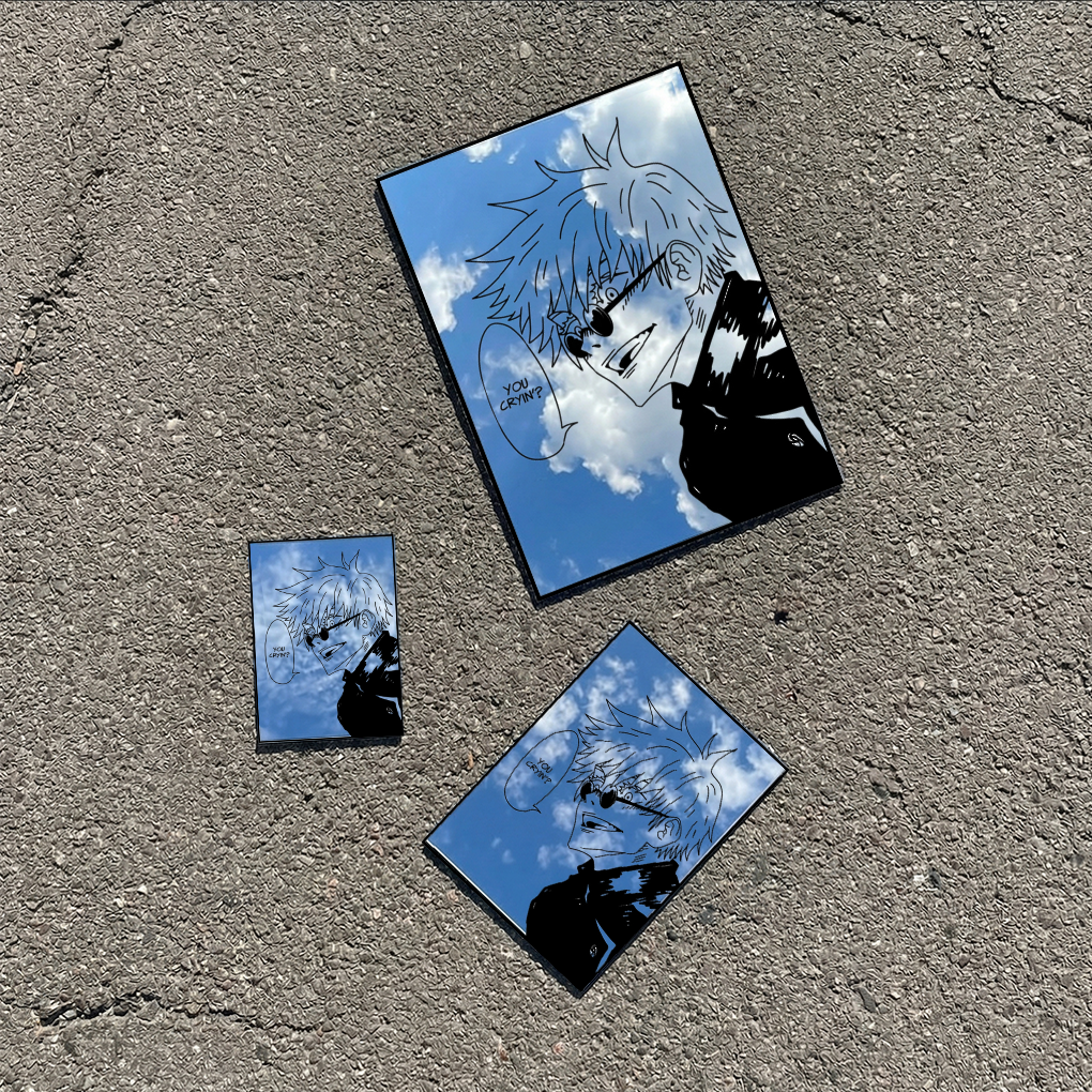 Vintage Gaming Accessories - Custom Design Anime Mirror Vintage Wall