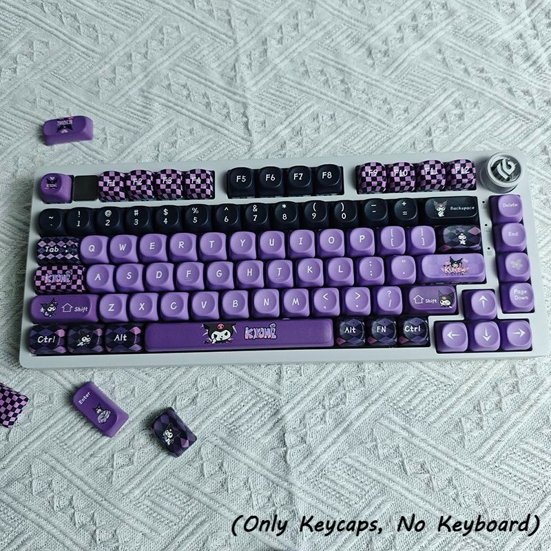 Gaming Set Accessories - Cartoon Kuromi Theme MOA Height Keycaps