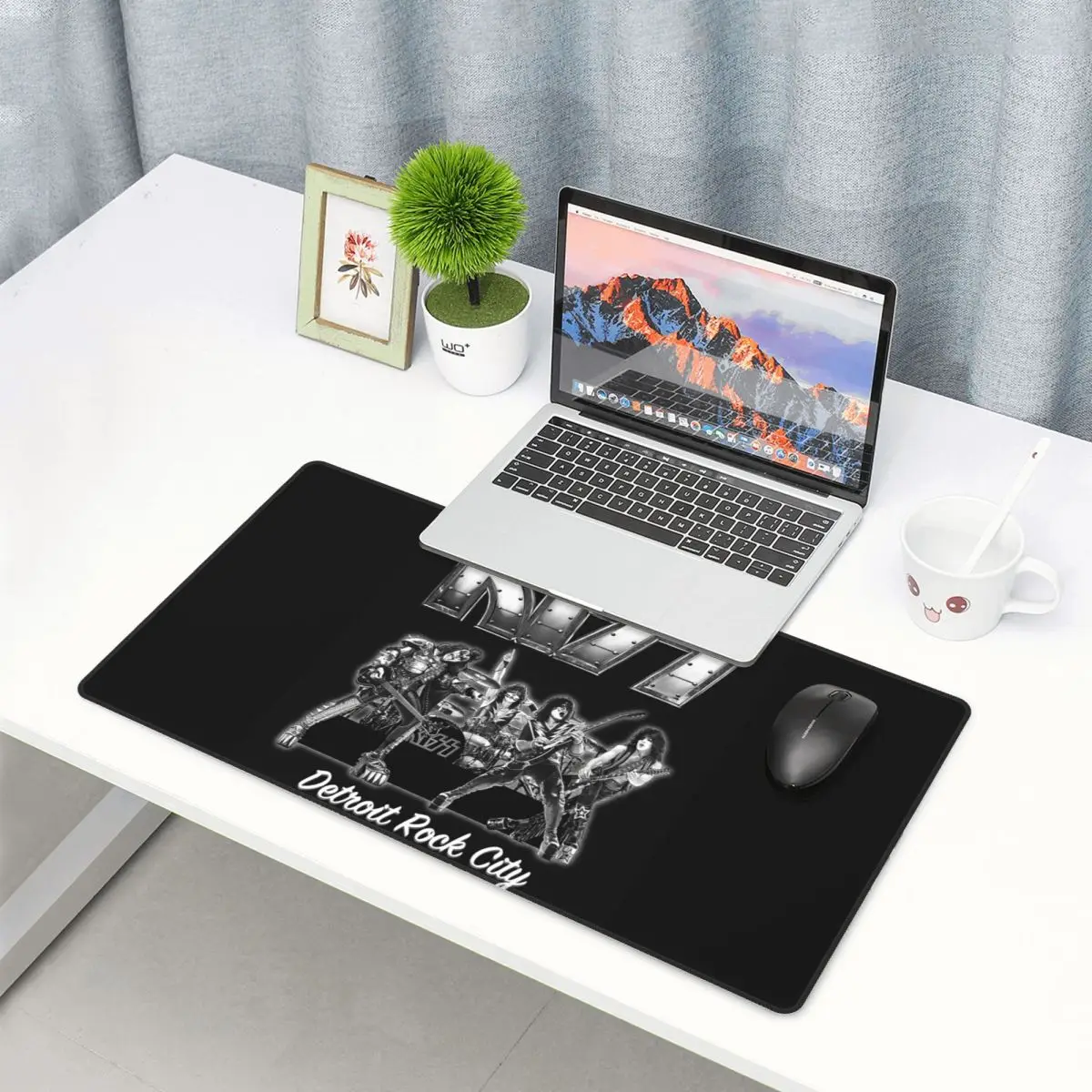 Gaming Accessories For Desk - Large Mouse Pad Kiss Rock Band