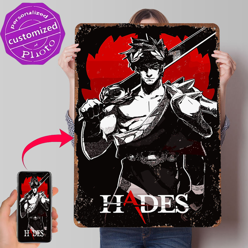 Vintage Gaming Accessories - Hades Game Metal Poster Customized Wall