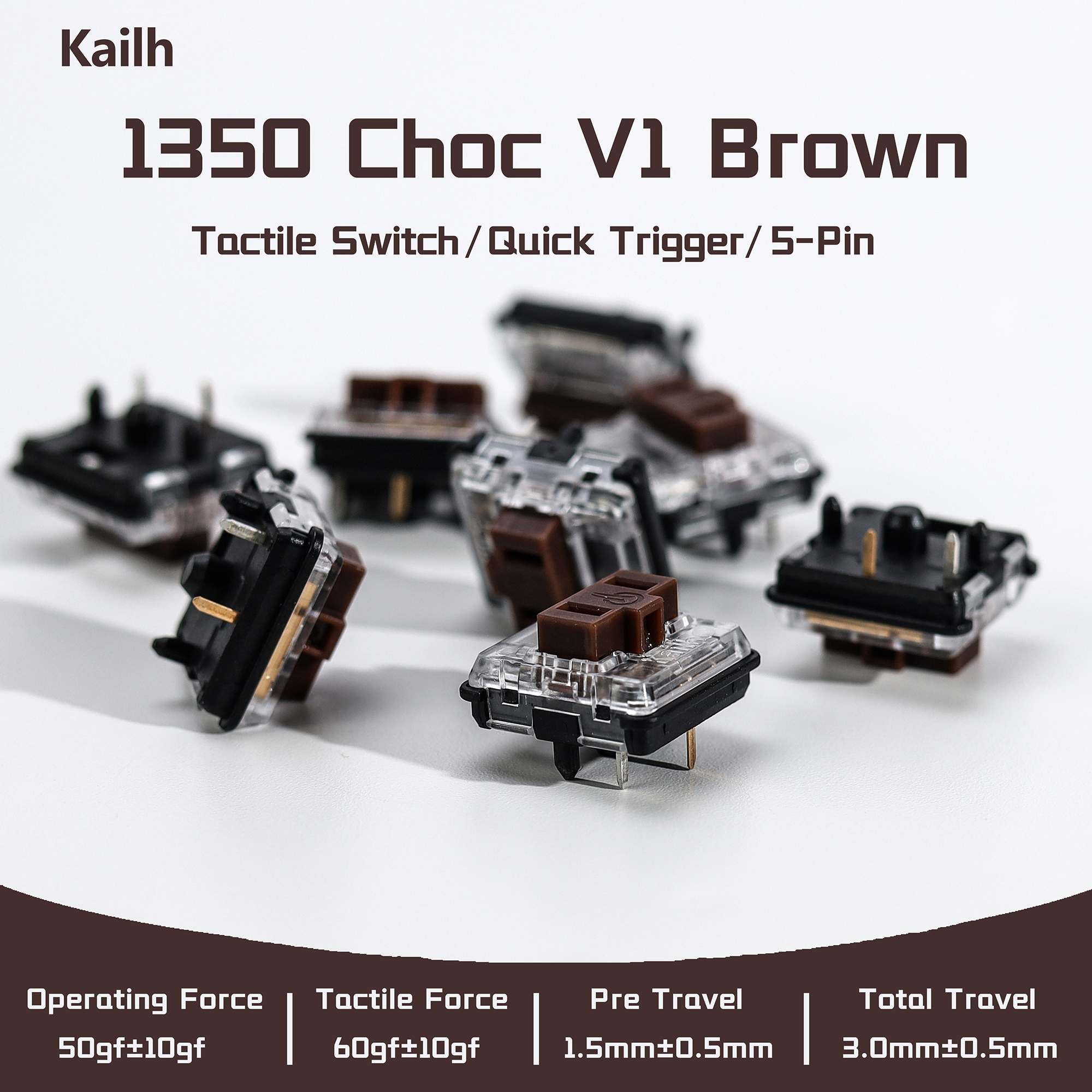 Gaming Accessories Rgb - Kailh 1350 Choc V1 Brown Switch