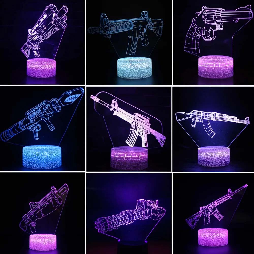 Accessories For Your Gaming Room - Game Rifle 3d Led Night Light