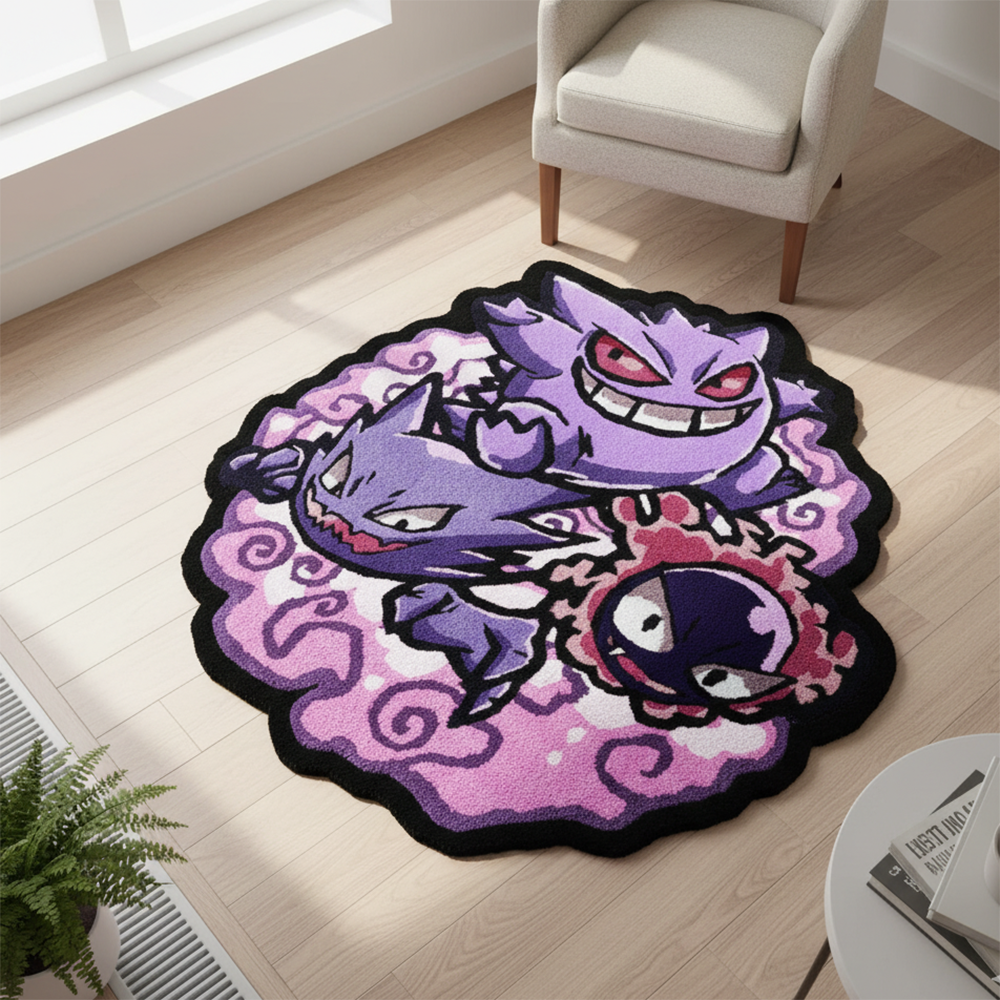 Accessories For Your Gaming Room - Anime Pokemon Rug, Gengar Haunter Gastly,