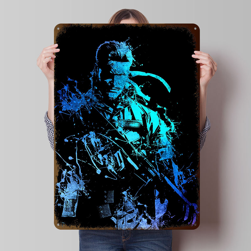 Vintage Gaming Accessories - Big Boss Metal Poster Custom Wall