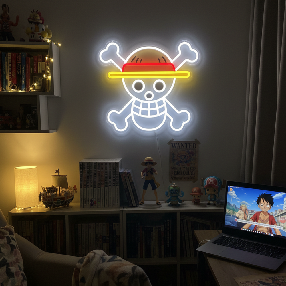 Accessories For Your Gaming Room - Pokemon One Piece Anime Neon Sign