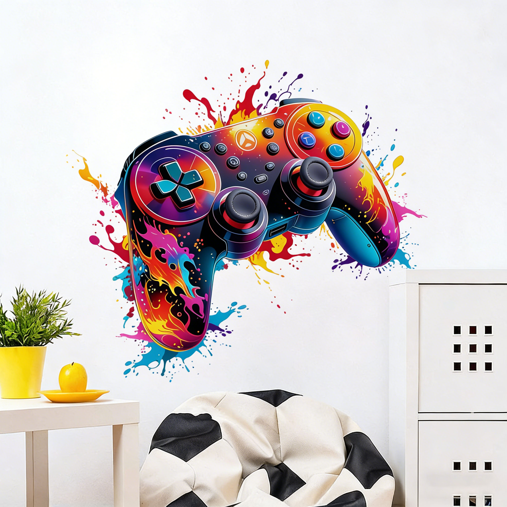 Red Flame Game Controller Wall - Accessories For Your Gaming Room reseña y precio