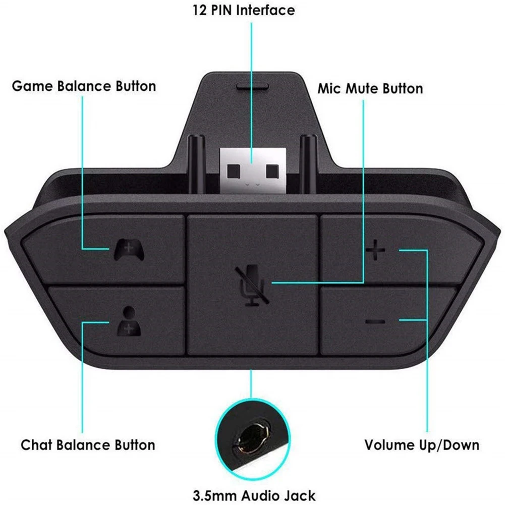 Stereo Headset Adapter for Xbo - Gaming Headphone Accessories reseña y precio