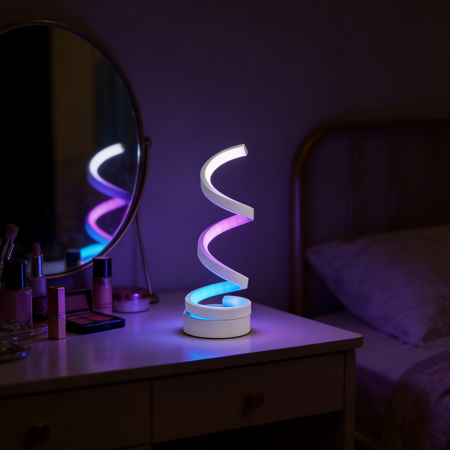 1PC RGB Spiral LED Table Lamp, - Accessories For Your Gaming Room reseña y precio