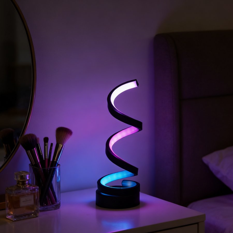 1PC RGB Spiral LED Table Lamp, - Accessories For Your Gaming Room reseña y precio