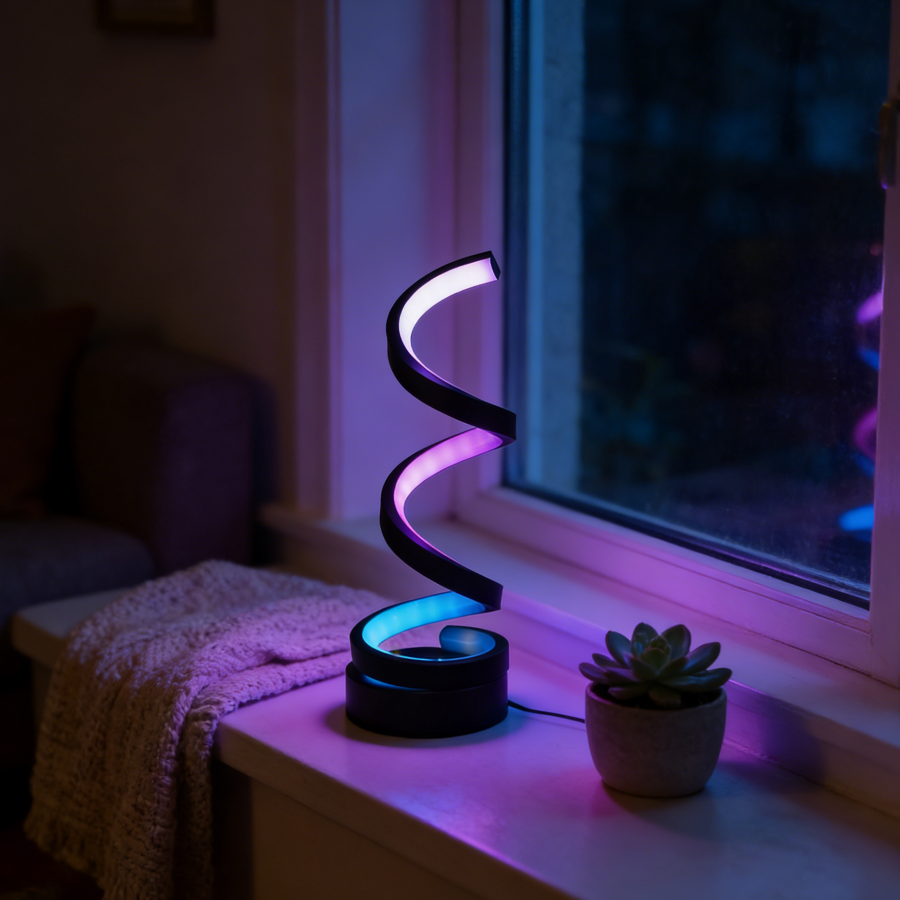 1PC RGB Spiral LED Table Lamp, - Accessories For Your Gaming Room reseña y precio