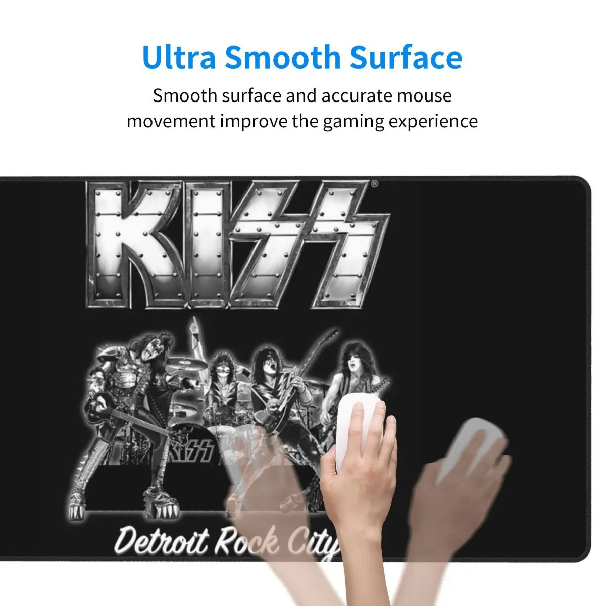 Large Mouse Pad Kiss Rock Band - Gaming Accessories For Desk reseña y precio