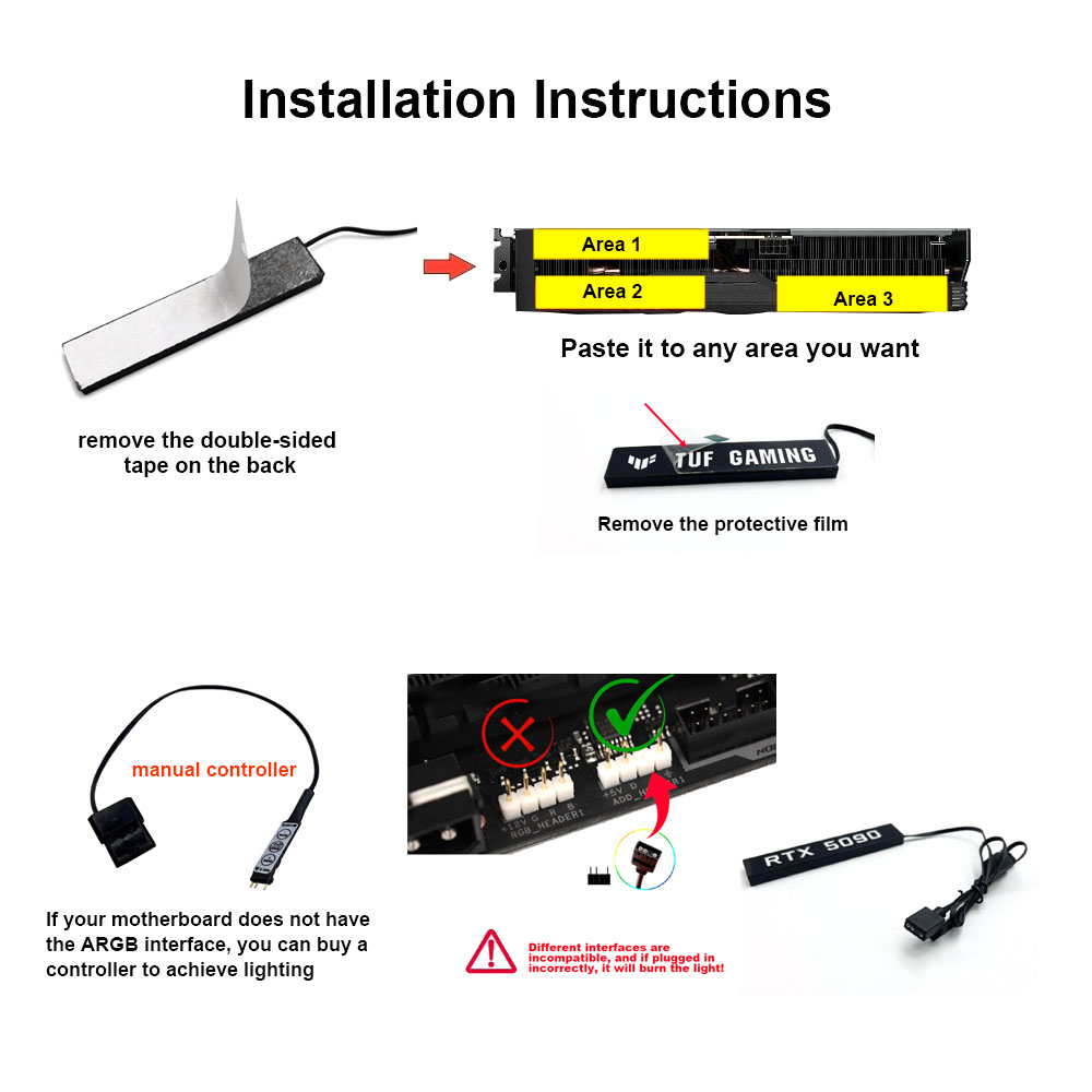 Video Card Lighting Panel For  - Gaming Accessories Rgb reseña y precio