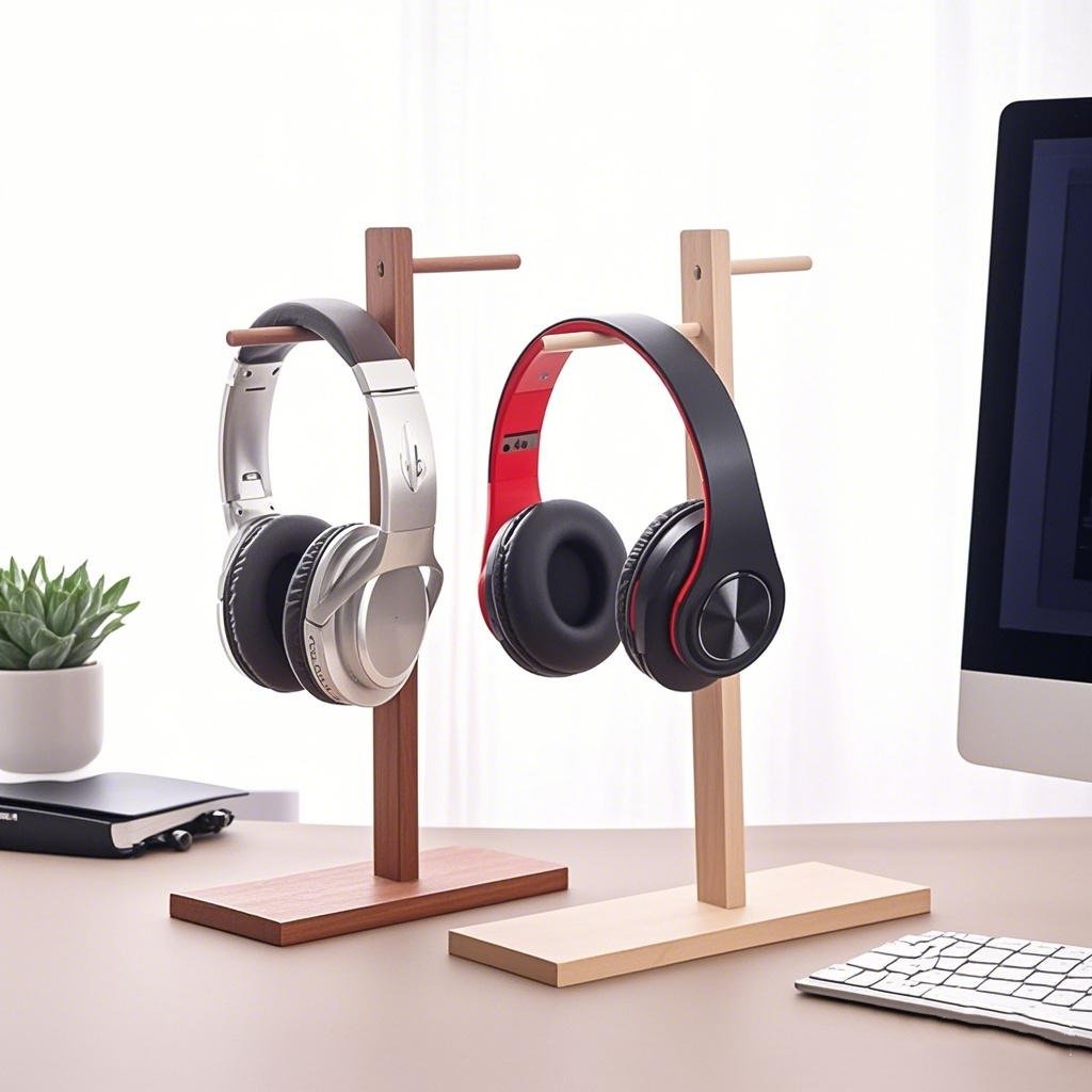 Wood Headphone Stand Earphone  - Gaming Accessories Rack reseña y precio