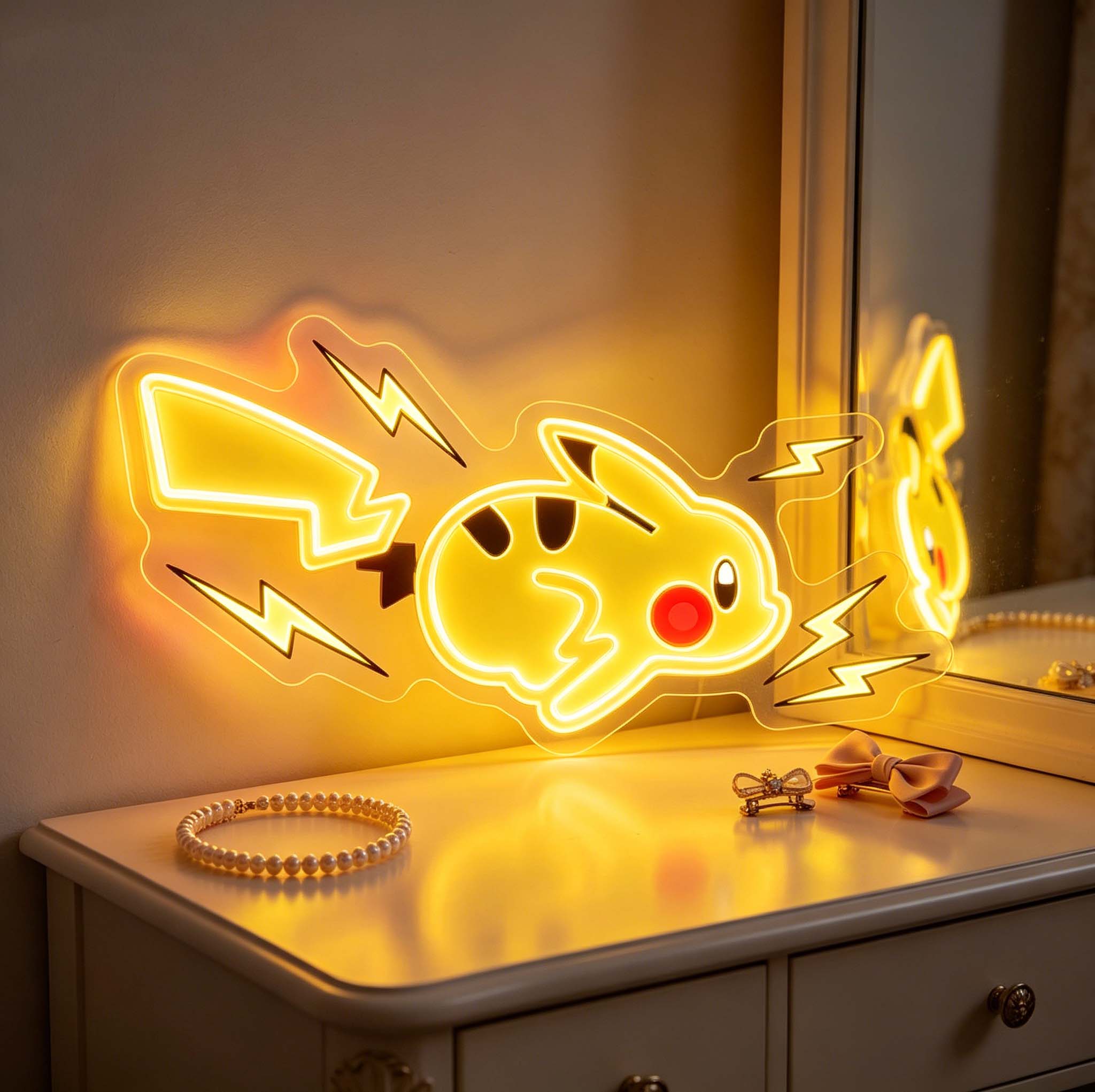 Pikachu Neon Sign LED USB Dimm - Accessories For Your Gaming Room reseña y precio