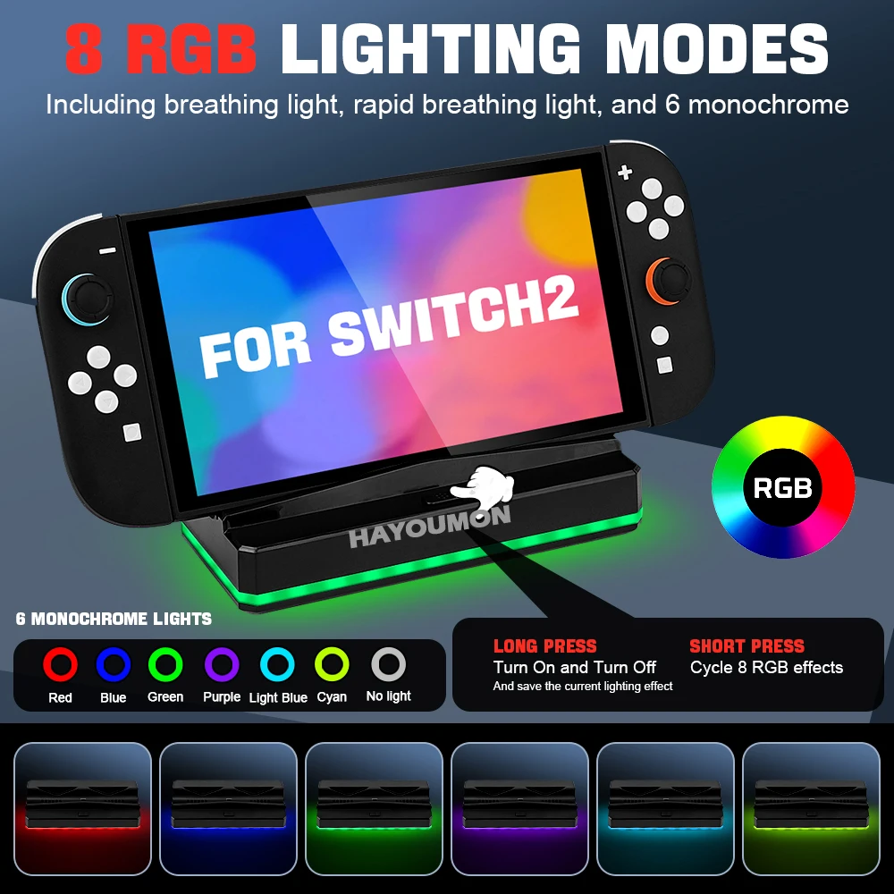 For NS Switch 2 Portable Charg - Gaming Accessories Rgb reseña y precio