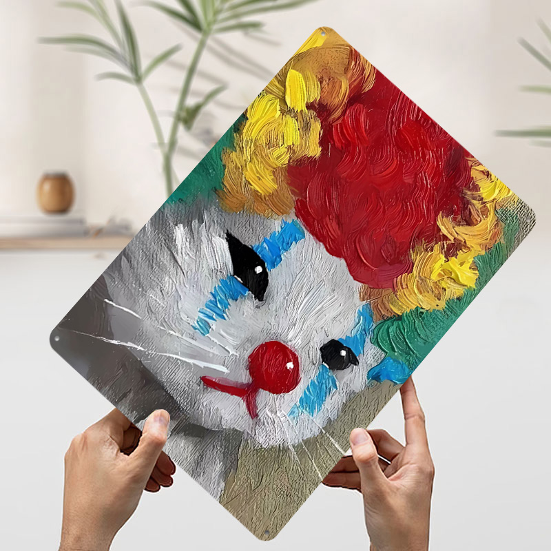 Sad Clown Cat Painting Tinplat - Vintage Gaming Accessories reseña y precio