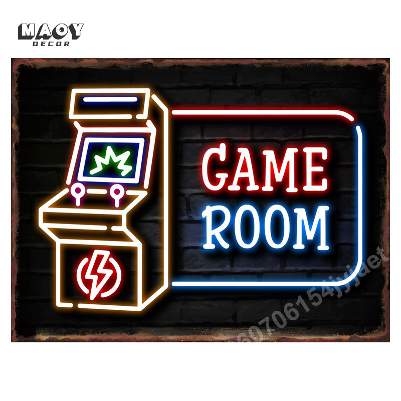 Neon Gaming Zone Metal Tin Sig - Accessories For Your Gaming Room reseña y precio