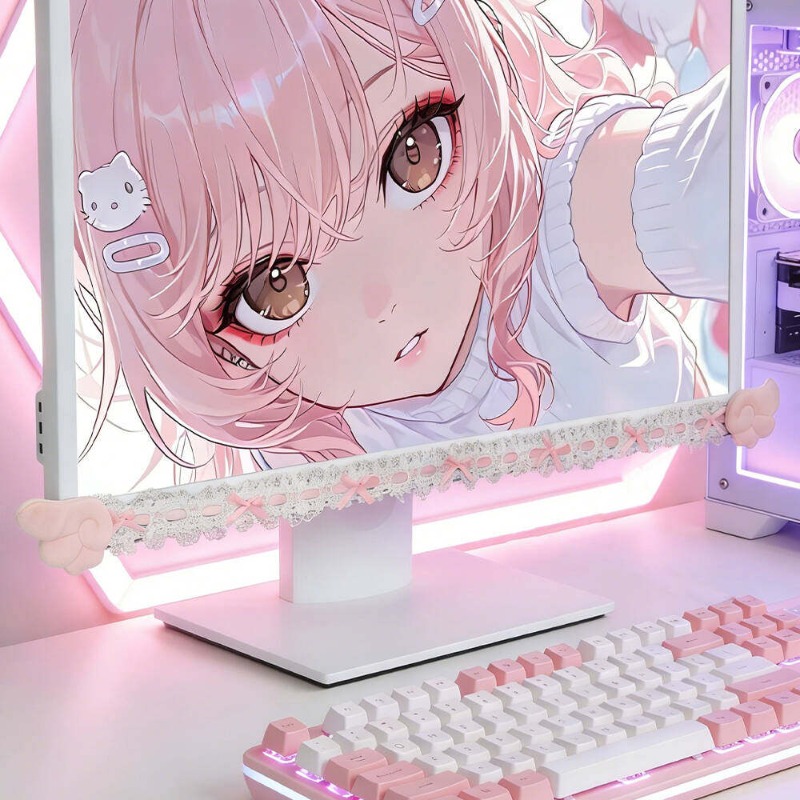 Cute Lace Monitor Frame Decor  - Accessories For Your Gaming Room reseña y precio