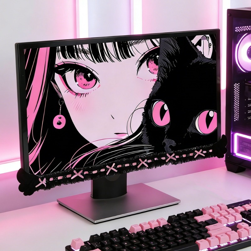 Cute Lace Monitor Frame Decor  - Accessories For Your Gaming Room reseña y precio