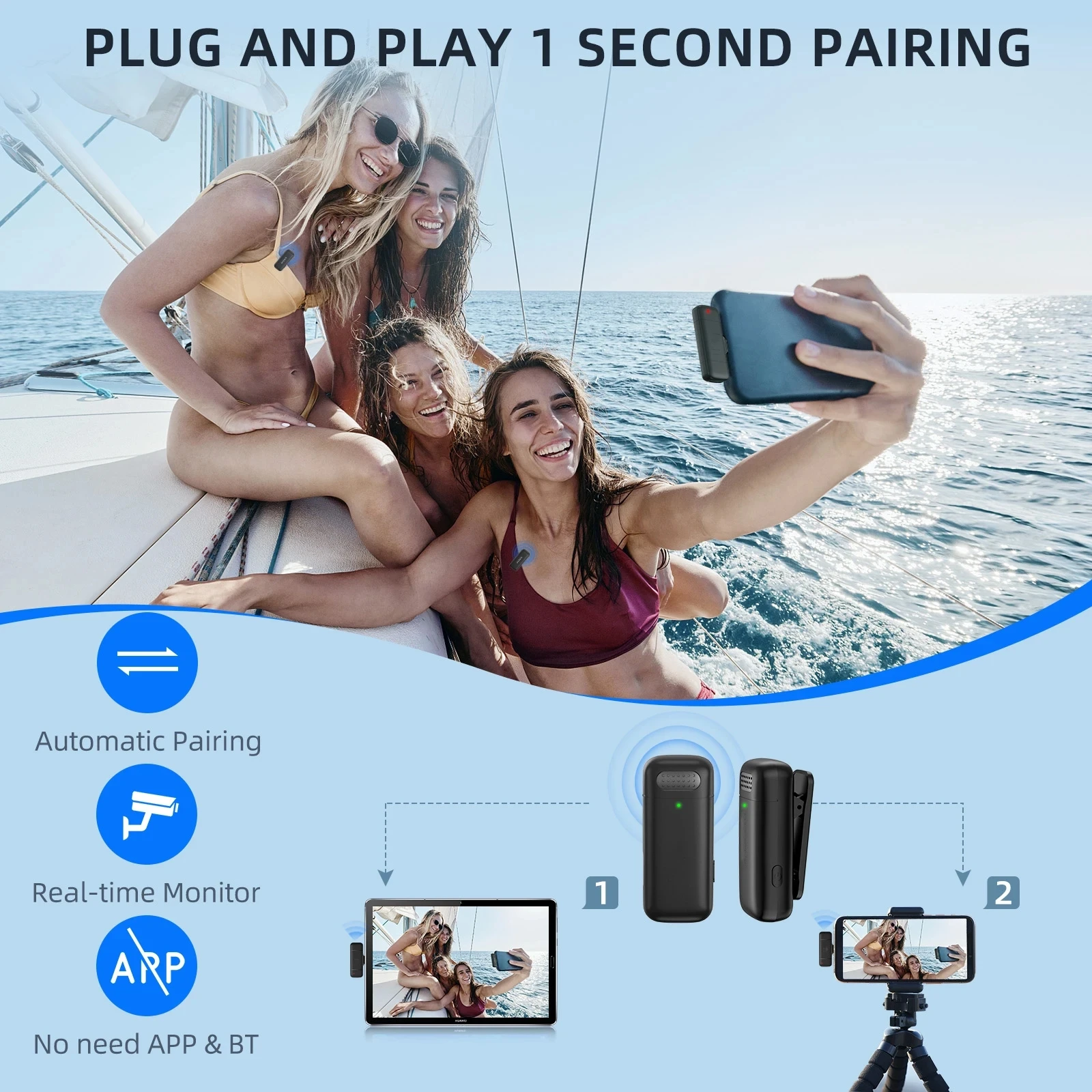 2in1 K30 Wireless Lavalier Mic - Gaming Accessories Iphone reseña y precio