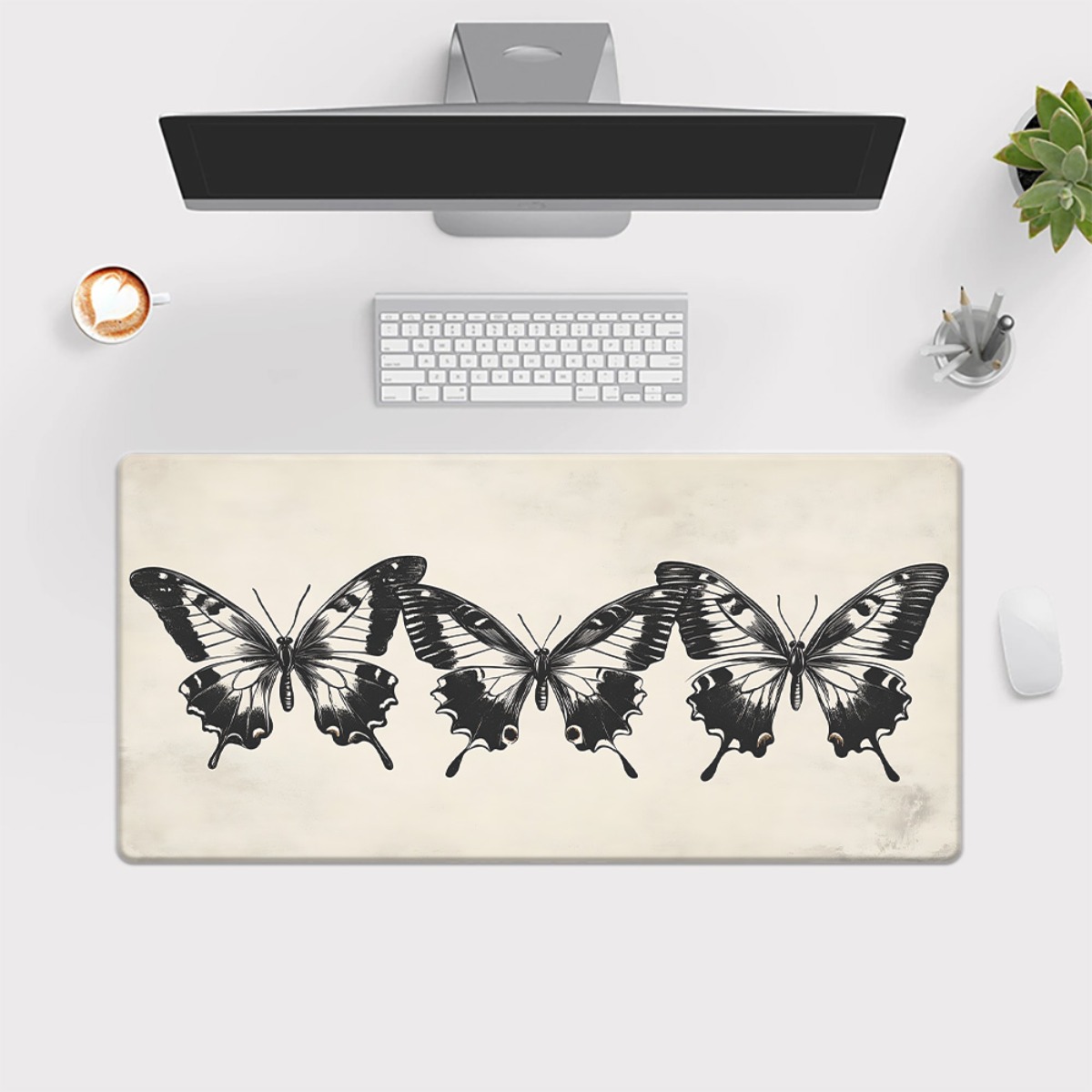 Butterfly Illustration Desk Ma - Vintage Gaming Accessories reseña y precio