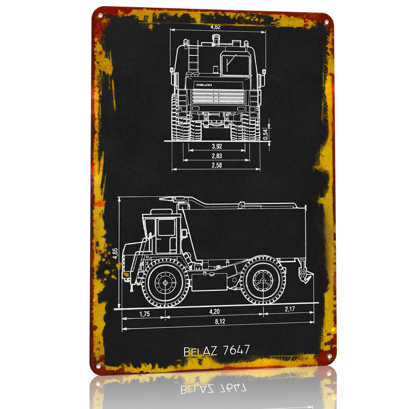 BelAZ 7647 Metal Poster Wall A - Vintage Gaming Accessories reseña y precio