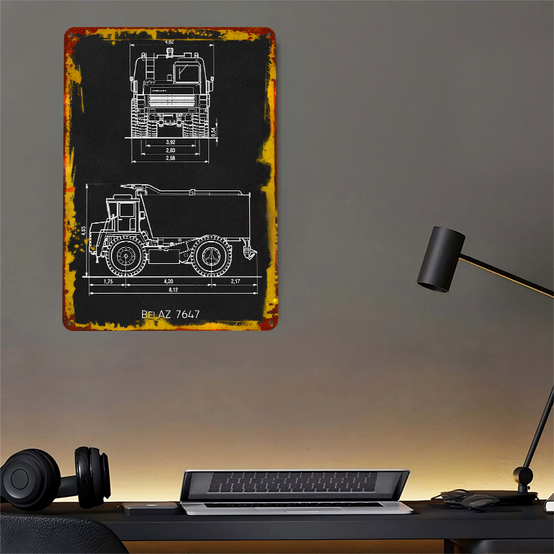 BelAZ 7647 Metal Poster Wall A - Vintage Gaming Accessories reseña y precio