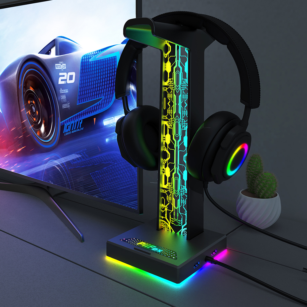 RGB Gaming Headphone Stand Dua - Gaming Set Accessories reseña y precio