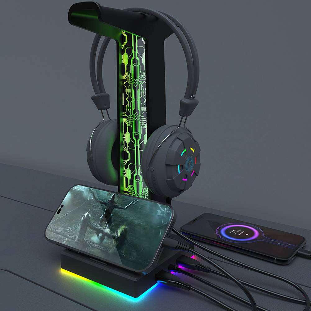 RGB Gaming Headphone Stand Dua - Gaming Set Accessories reseña y precio
