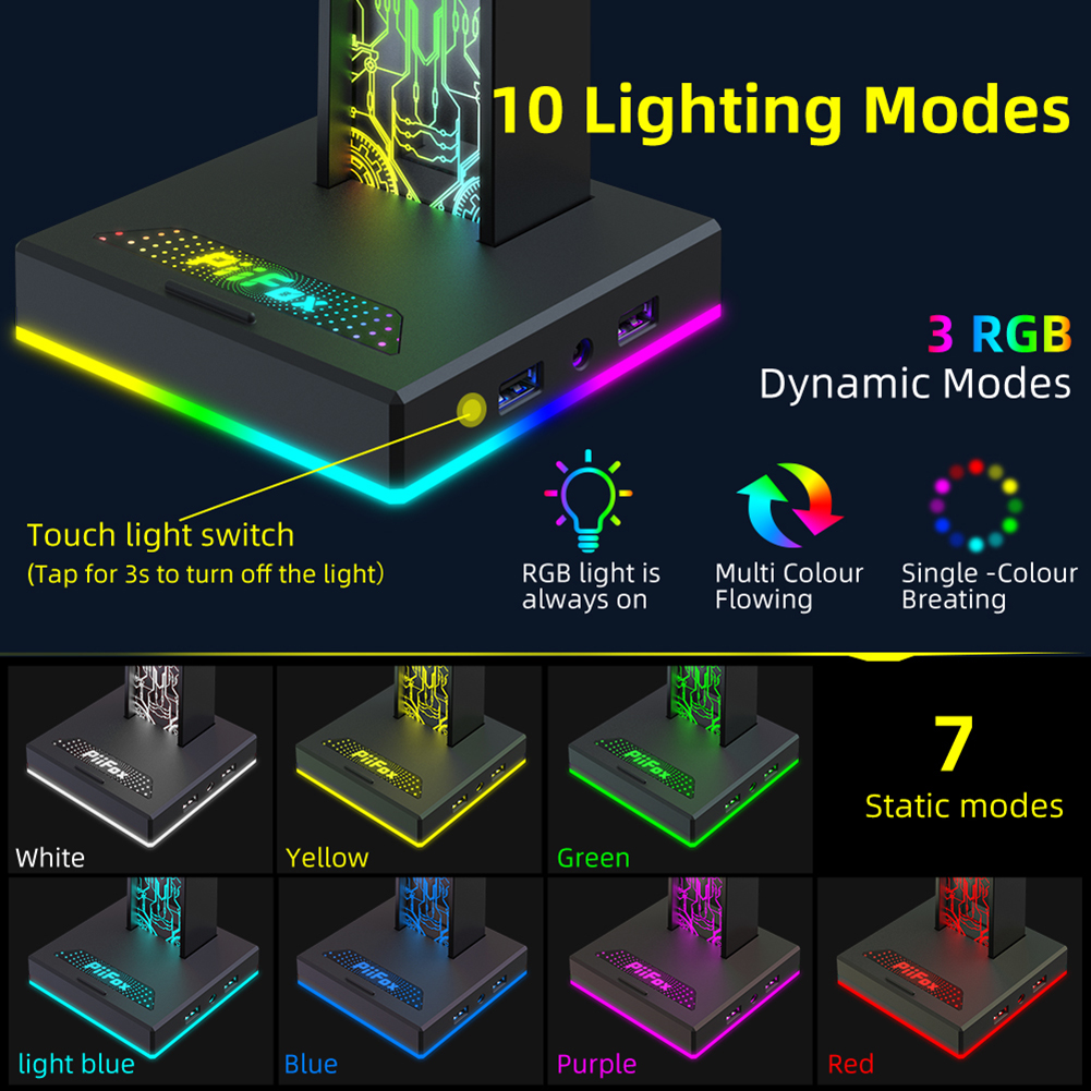 RGB Gaming Headphone Stand Dua - Gaming Set Accessories reseña y precio