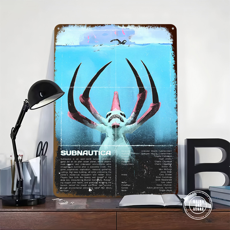 Subnautica Tin Poster Customiz - Vintage Gaming Accessories reseña y precio