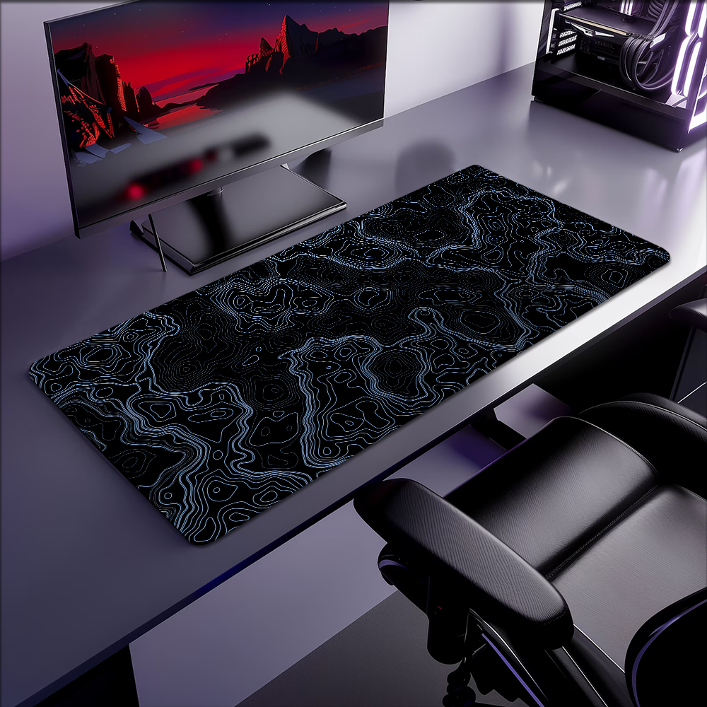 Map Multi Grey Abstract topogr - Gaming Accessories On Sale reseña y precio